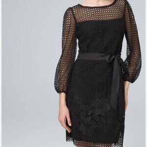 White House Black Market Black Long Sleeve Dress
